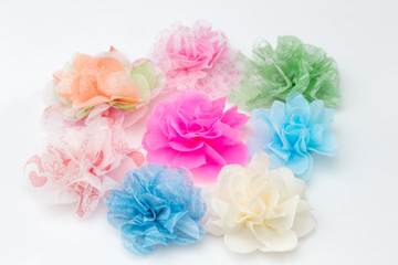 colorful mulberry paper folded in flower shape