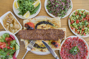 Kebab eating and adana kebab menu