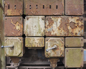 rusty industrial control cabinet