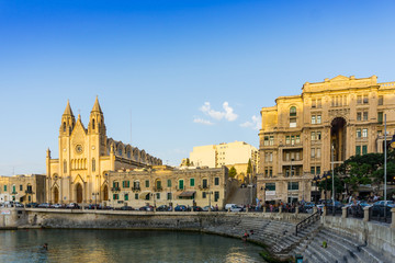 Fototapeta premium TAS-SLIEMA, MALTA - June 28, 2017: Church of Our Lady of Mount Carmel