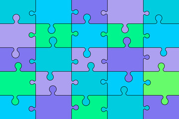 Jigsaw puzzle.Vector illustration.