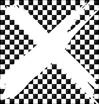 abstract white sign prohibition