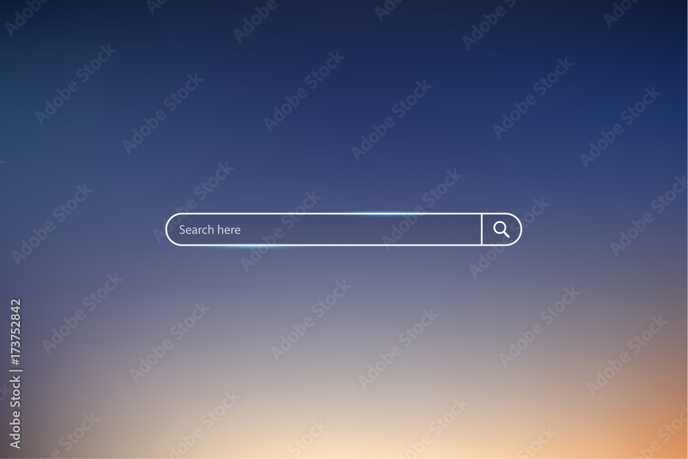 Aufkleber search bar vector illustration on background of sky , simple search box field ui element
