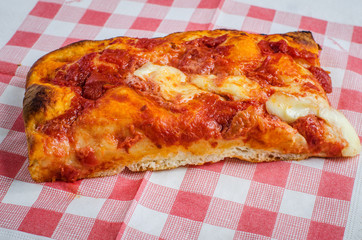 Slice of Neapolitan pizza