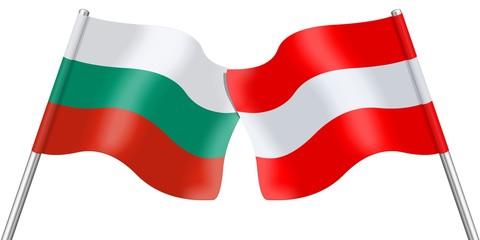 Flags. Bulgaria and Austria