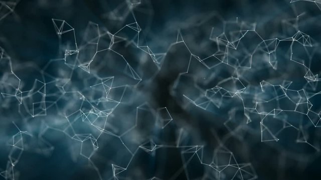 Network Connection Cloud . Rotation.seamless loop.