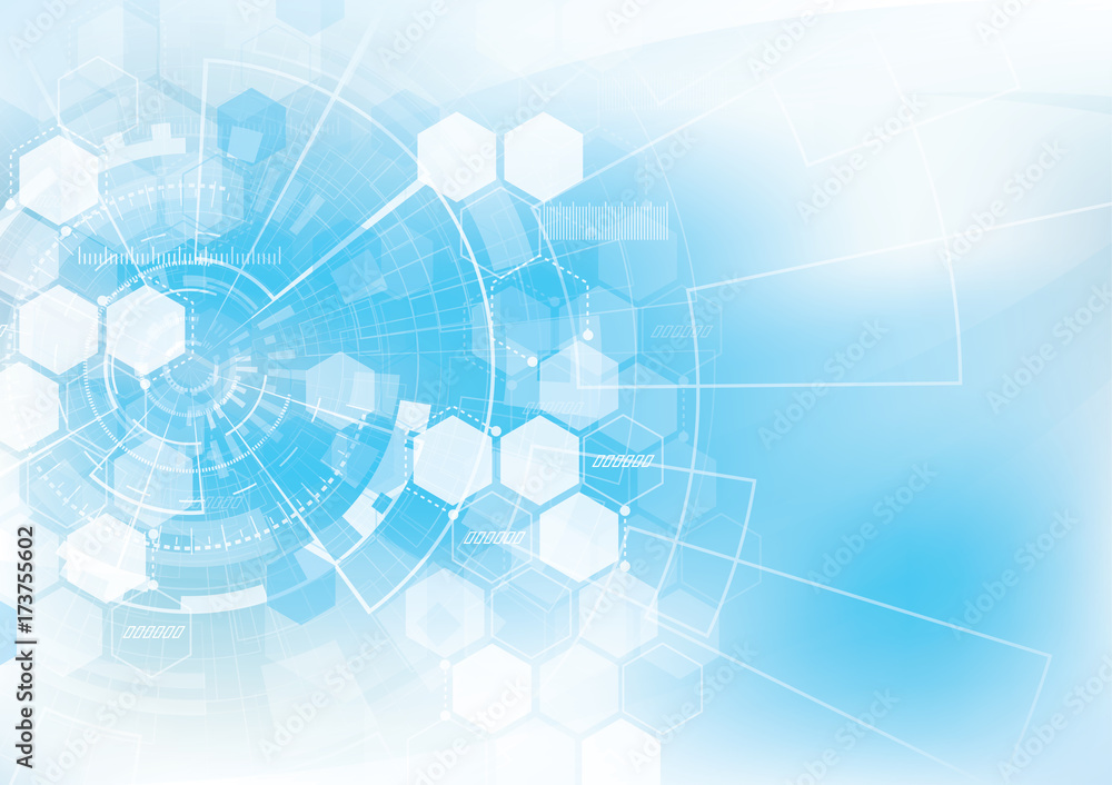 Aufkleber vector abstract background hexagons design. science futuristic energy technology. hi-tech digital co