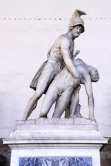 Naklejka premium Menelaus supporting the body of Patroclus in the Loggia dei Lanzi