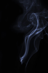 smoke on black background