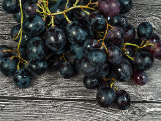 Red grapes on the table