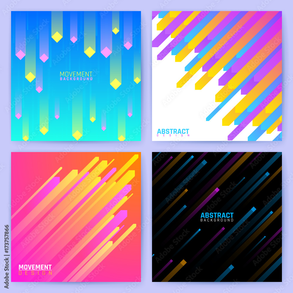 Poster Minimal geometric vector backdrops. Trendy posters with abstract color shapes and lines