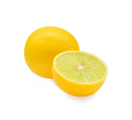 Naklejka na ściany i meble lemon isolated on white background,