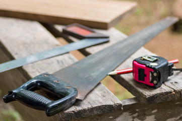 Tool set of carpenter.