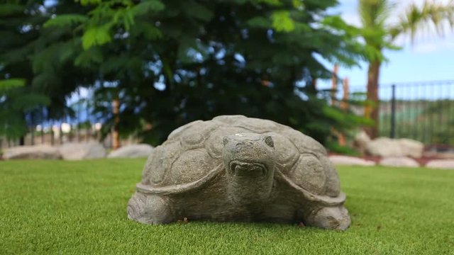 Turtle stone monument sculpture