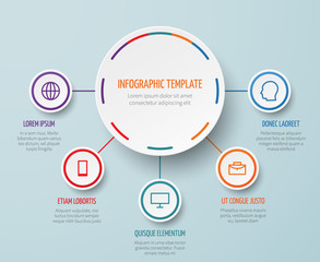 Vector business infographic elements with steps and options