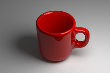 Mug ,Cup 3D render.