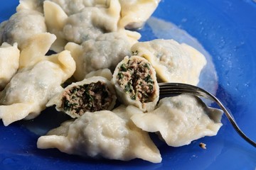 meat and spinah filling for noodles