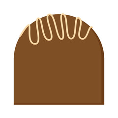Isolated chocolate candy