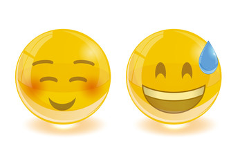 group of smiley emoticons, emoji, vector illustration.