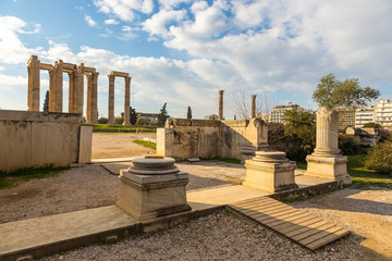 Temple of Olympian Zeus in Greek capital city Athens.