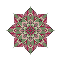 Flower Mandalas. Vintage decorative elements. Oriental pattern, vector illustration. Islam, Arabic, Indian, turkish, pakistan, chinese, ottoman motifs