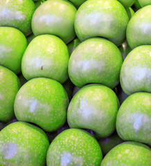 Bunch of green apples
