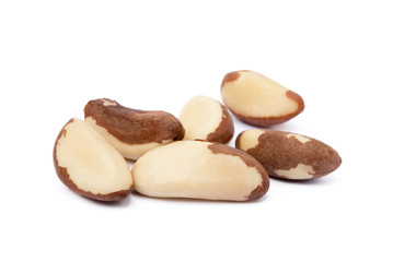 Para nuts isolated on a white background