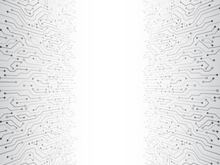 High-tech technology abstract background. Abstract 3D circuit board. Futuristic vector illustration.