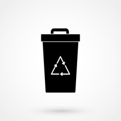Obraz premium Trash can, recycle bin icon