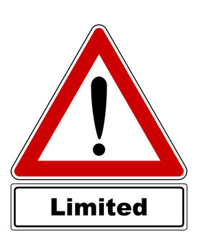 Warnschild mit Ausrufezeichen und Zusatzinformation