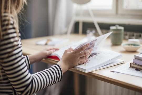 Girl Studying at Home