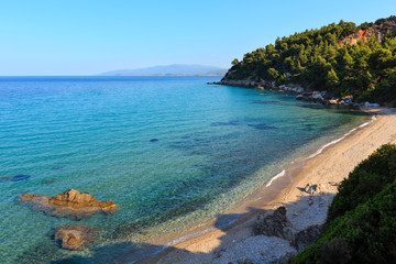 Summer sea coast (Halkidiki, Greece).