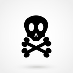 Skull and crossbones - vector illustration