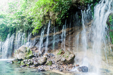 One of Chorros de la Calera, set of waterfalls near Juayua village, El Salvador
