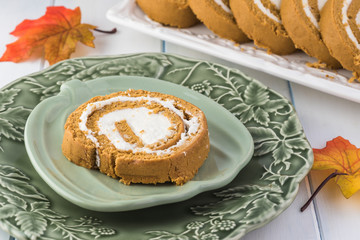Pumpkin cake roll.
