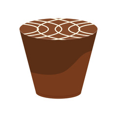 Isolated chocolate candy