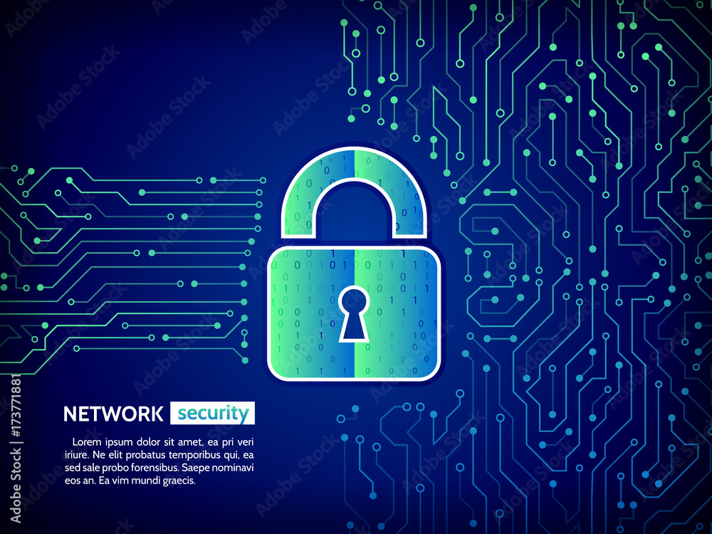 Leinwandbilder abstract high tech circuit board. technology data protection concept. system privacy, network securi