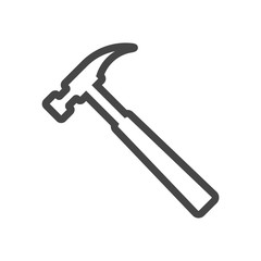 Line Hammer Icon 