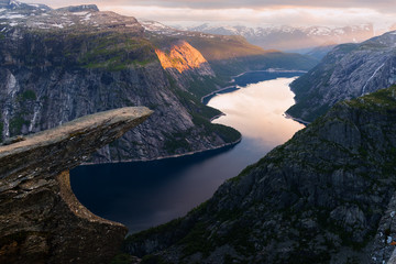 Breathtaking View Trolltunga Rock