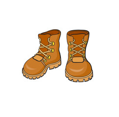 Pop art style boots sticker
