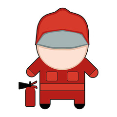 Profession character fireman. Vector illustration EPS10.