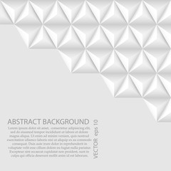 Abstract background with white pyramids.