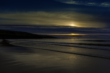 Fototapeta na wymiar Sunset in Cornwall / St Ives / Cornwall / United Kingdom