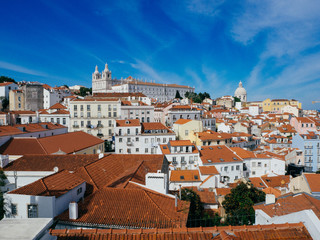 Obraz premium Lisbon, Portugal town skyline at the Alfama.