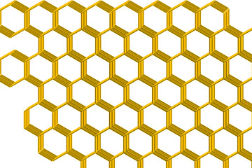 honey comb illustration on white background