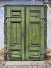 Old wooden door