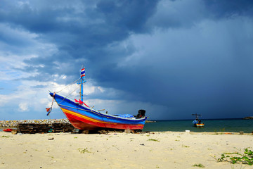 Fototapeta na wymiar Local fisherman's boat in south Thailand