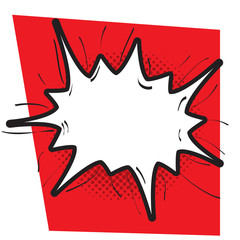 Isolated comic speech bubble on a colored background, Vector illustration