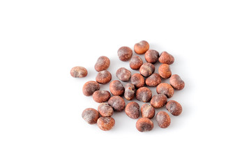 Baobab seeds isolated on white background