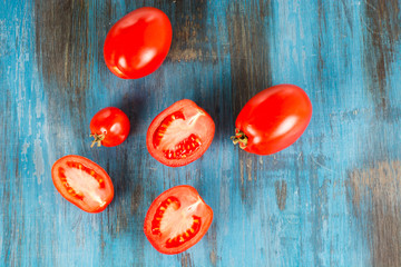 tomatoes on wooden